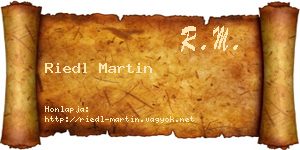 Riedl Martin névjegykártya